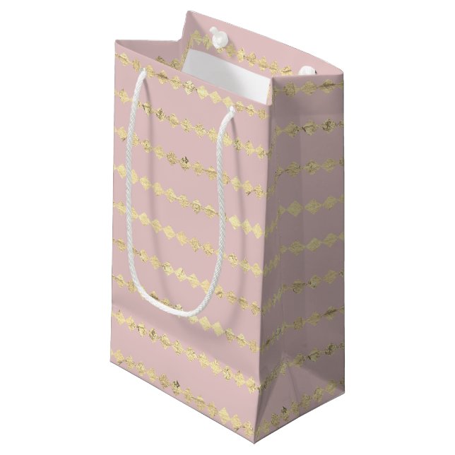 Sac cadeau Motif Gold Foil Diamond (Devant Angle)