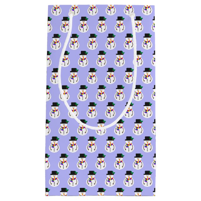 Sac cadeau Motif LGBT+ Pride Snowmen (Devant)