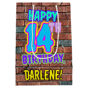 Sac Cadeau Moyen 14e anniversaire : Amusant, Graffiti urbain inspir