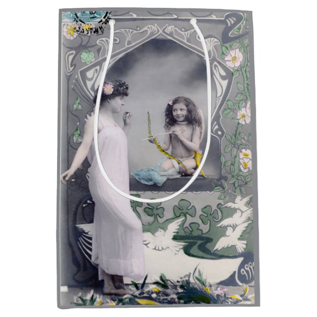 Sac Cadeau Moyen 1904 Art Nouveau Valentin (Devant)