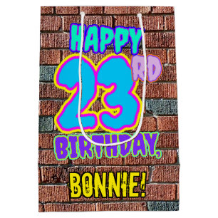 Sac Cadeau Moyen 23e anniversaire : Amusant, Graffiti urbain inspir