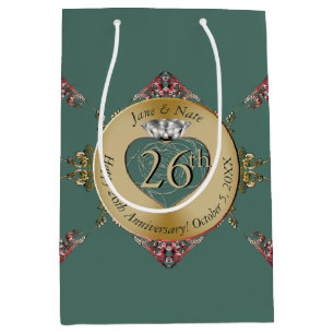 Sac Cadeau Moyen 26e/Tout Mariage Anniversaire - Sac-cadeau moyen