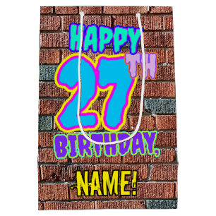 Sac Cadeau Moyen 27e anniversaire : Amusant, Graffiti urbain inspir