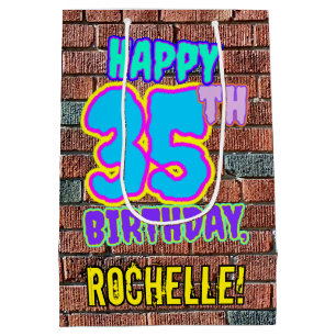 Sac Cadeau Moyen 35e anniversaire : Amusant, Graffiti urbain inspir