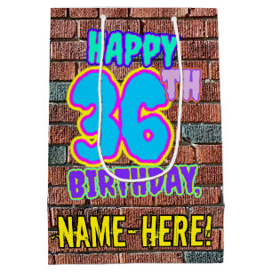 Sac Cadeau Moyen 36e anniversaire : Amusant, Graffiti urbain inspir