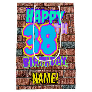 Sac Cadeau Moyen 38e anniversaire : Amusant, Graffiti urbain inspir
