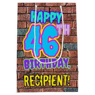 Sac Cadeau Moyen 46e anniversaire : Amusant, Graffiti urbain inspir
