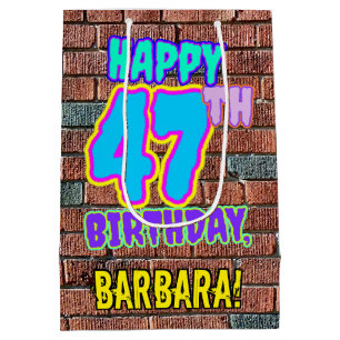 Sac Cadeau Moyen 47e anniversaire : Amusant, Graffiti urbain inspir