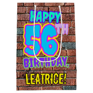 Sac Cadeau Moyen 56e anniversaire : Amusant, Graffiti urbain inspir