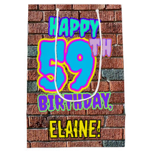 Sac Cadeau Moyen 59e anniversaire : Amusant, Graffiti urbain inspir