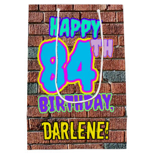 Sac Cadeau Moyen 84e anniversaire : Amusant, Graffiti urbain inspir
