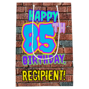 Sac Cadeau Moyen 85e anniversaire : Amusant, Graffiti urbain inspir