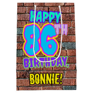 Sac Cadeau Moyen 86e anniversaire : Amusant, Graffiti urbain inspir
