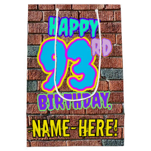 Sac Cadeau Moyen 93e anniversaire : Amusant, Graffiti urbain inspir