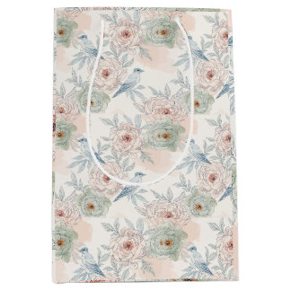 Sac Cadeau Moyen A symphony of song and petals pattern