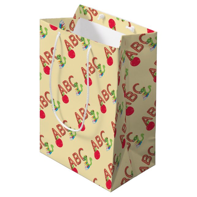 Sac Cadeau Moyen ABC Bookworm (Devant Angle)
