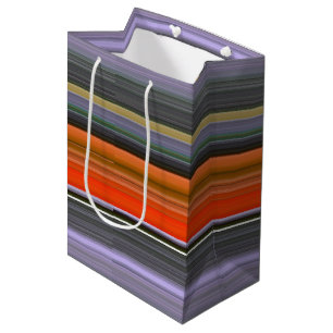 Sac Cadeau Moyen Abstrait n° 1 : orange et gris