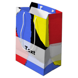Sac Cadeau Moyen Abstrait rouge