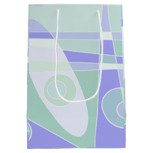 Sac Cadeau Moyen Abstrait Surf Pastel Purple Green