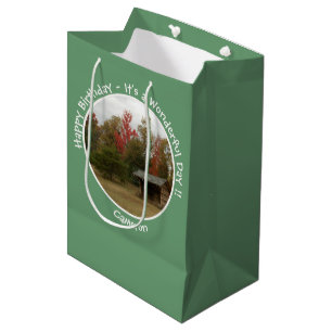 Sac Cadeau Moyen Adirondack Lean-to en automne Anniversaire Article