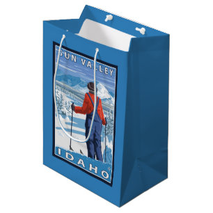 Sac Cadeau Moyen Admirer de skieur - Sun Valley, Idaho