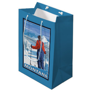 Sac Cadeau Moyen Affiche de voyage d'AdmiringMontanaVintage de