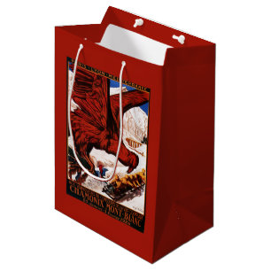 Sac Cadeau Moyen Affiche olympique de 1924 jeux d'hiver