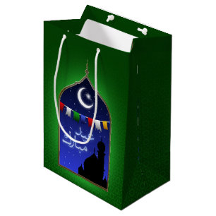 Sac Cadeau Moyen Aïd Moubarak Garland Moon