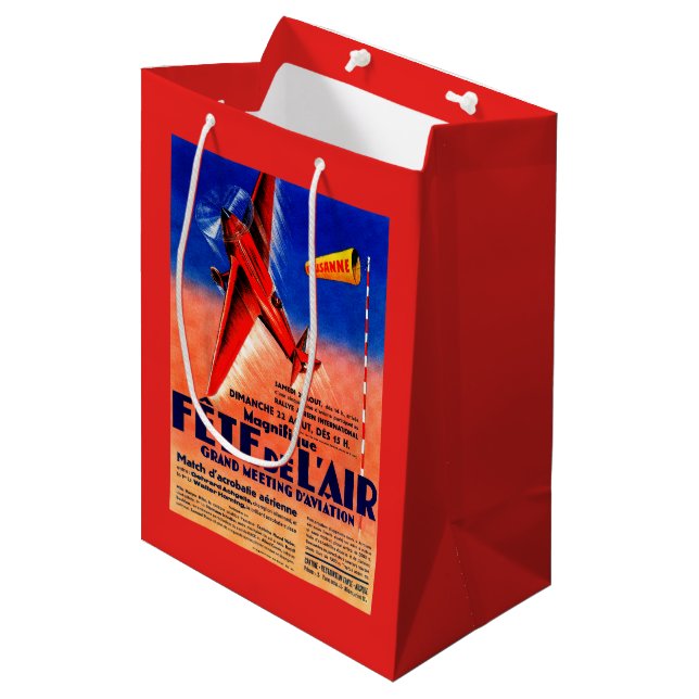 Sac Cadeau Moyen Airshow comportant le courrier promotionnel de (Devant Angle)