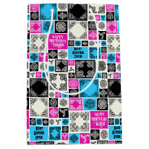Ajouter Nom & Relation Anniversaire Magenta & Bleu