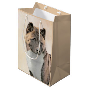 Sac Cadeau Moyen Akita Peinture - Cute Original Chien Art