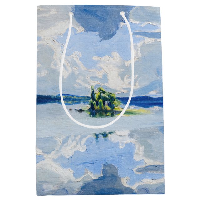 Sac Cadeau Moyen Akseli Gallen-Kallela - Nuages au-dessus d'un lac (Devant)