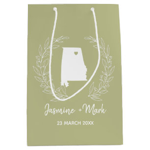 Sac Cadeau Moyen Alabama statemap destination mariage faveurs