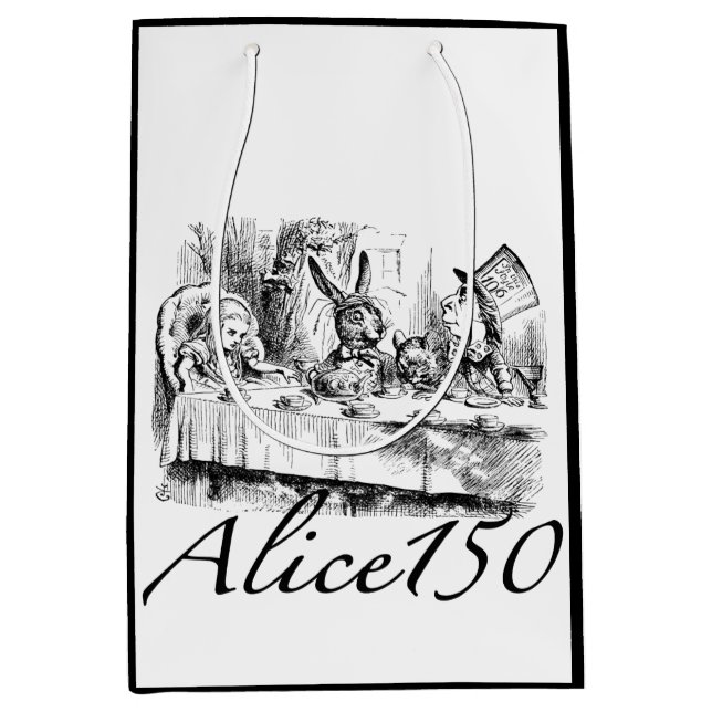 Sac Cadeau Moyen Alice150 Alice dans anniversaire du pays des (Devant)