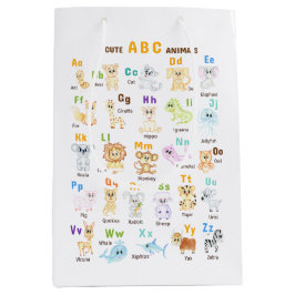 Sac Cadeau Moyen Alphabet Animal ABC Mets animaux