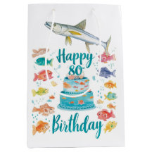 Amateur de pêche 80e anniversaire aquarelle
