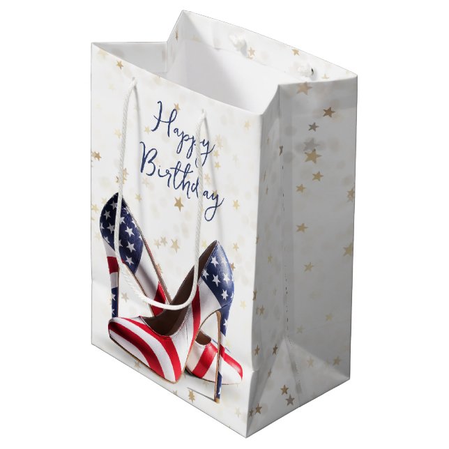 Sac Cadeau Moyen American Flag High Heel Shoes (Devant Angle)