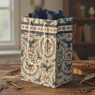 Sac Cadeau Moyen Américana Eagles Stars & Stripes Bordure ID1298