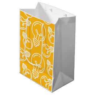 Sac Cadeau Moyen Ampoules modernes idées entrepreneur jaune blanc