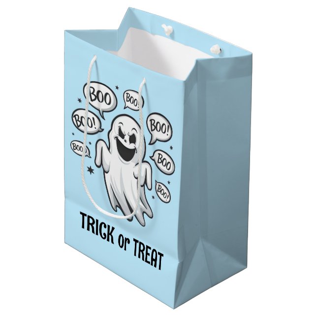 Sac Cadeau Moyen Amusant fantôme de Boo (Devant Angle)
