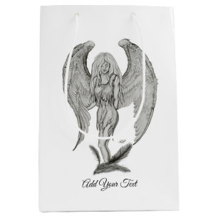 Sac Cadeau Moyen Angel, Ajouter votre texte