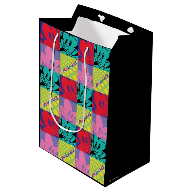 Sac Cadeau Moyen Animaniacs | Warner Siblings Pop Art Graphic (Devant Angle)