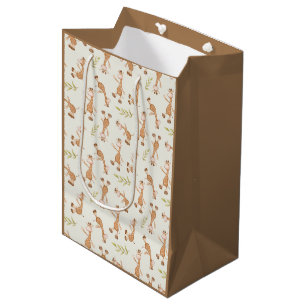 Sac Cadeau Moyen Animaux sauvages Giraffe Enfants