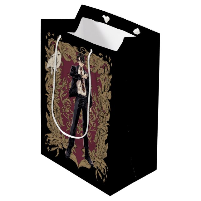 Sac Cadeau Moyen Anime HARRY POTTER™ Cadre Orné (Devant Angle)