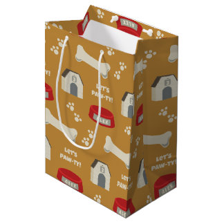Sac Cadeau Moyen Anniversaire chiot Patte-ty