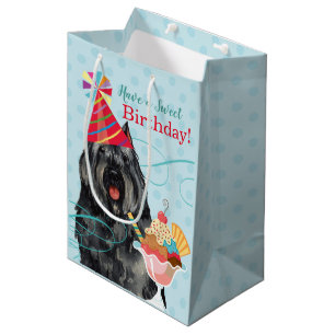 Sac Cadeau Moyen Anniversaire doux Bouvier des Flandres