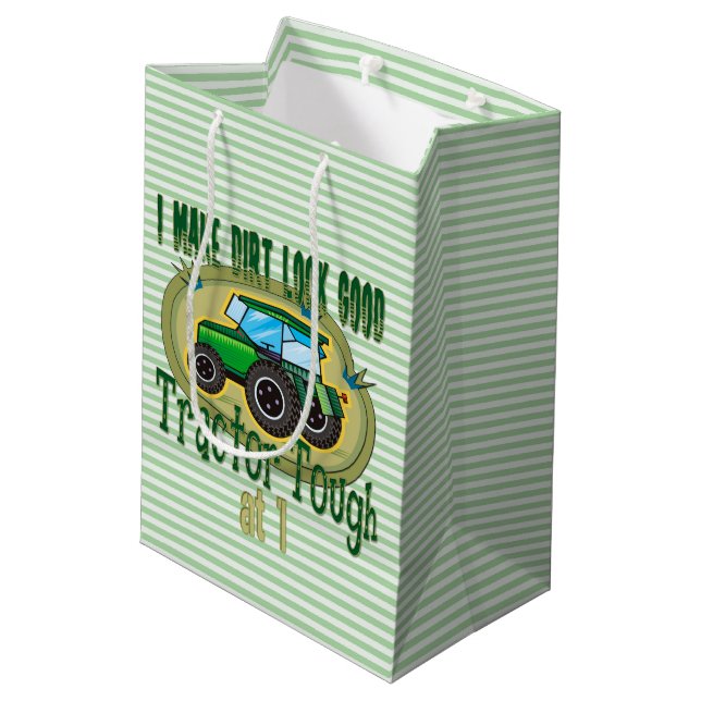 Sac Cadeau Moyen Anniversaire dur de tracteur ęr (Dos Angle)