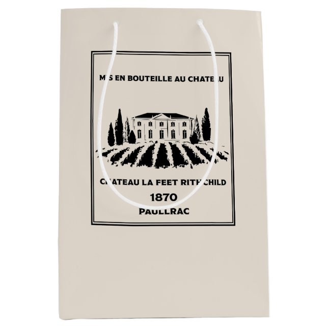 Sac Cadeau Moyen Anniversaire français amusant (Devant)