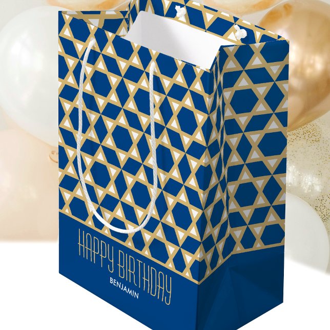 Sac Cadeau Moyen Anniversaire ou Personnalisé Étoile de voeux de Da (Créateur téléchargé)