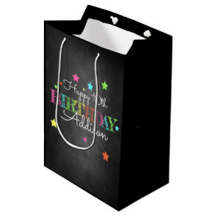 Sac Cadeau Moyen Anniversaire personnalisé